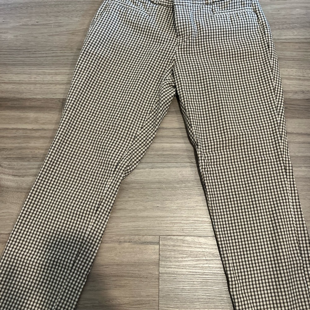 Banana Republic Women's Checkered Pants - Black and White